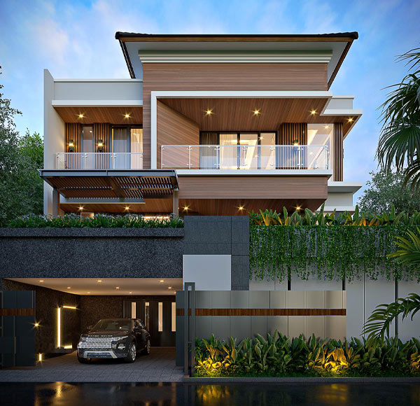 نورپردازی ویلا مدرن