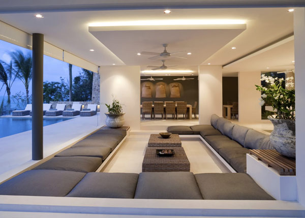 نورپردازی سقف ویلا